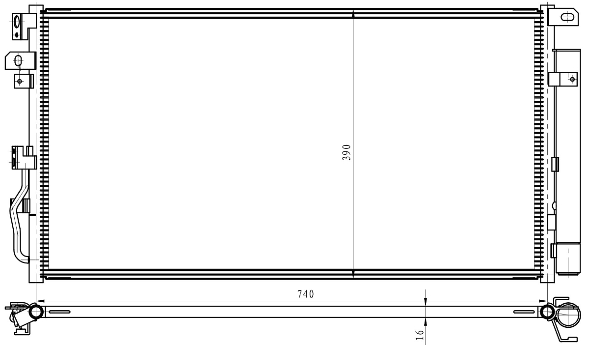 Радиатор кондиционера для а/м LiXiang L8/L9 (22-)