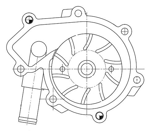 Насос водяной для автомобилей SsangYong Kyron (05-)/Actyon (05-)/Rexton (06-) 2.0Xdi/2.7Xdi Euro-4