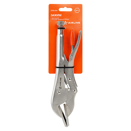 Зажим с фиксацией с плоским захватом 250мм