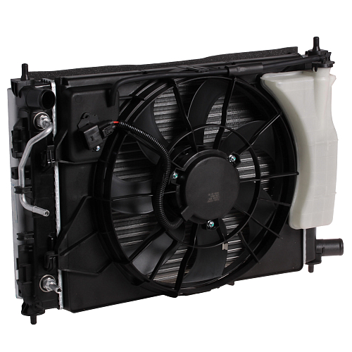 Блок охлаждения (радиатор+конденсор+вентилятор) для автомобилей Solaris (17-)/Rio (17-) AT