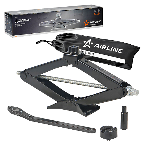 Домкрат ромбический 2т 113-514мм PRO (удлинитель, ручка трещотка) сумка