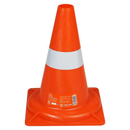 Конус дорожный 320мм, 1 световозвр.полоса, мягкий, оранжевый, МП-серия