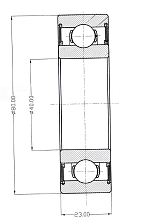 Подшипник полуоси для автомобиля Лада 2121