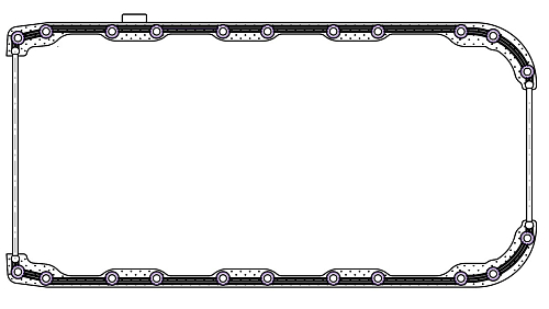 Прокладка поддона для а/м ЗИЛ 5301/МТЗ-80 Д-245, силикон с PA карк.