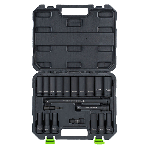 Набор головок ударных 1/2"DR L=78мм, 20пр. (8-24мм) пласт.кейс