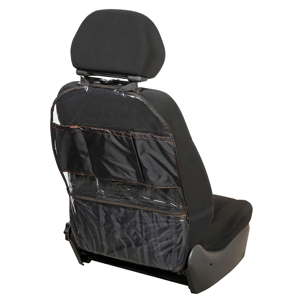 Накидка защитная на спинку переднего сиденья (65*50 см), ПВХ, прозрачная, с карманами