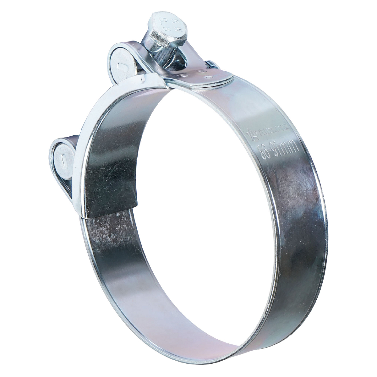 Хомут силовой 86-91/24мм, шарнирный, W1(оцинк.)