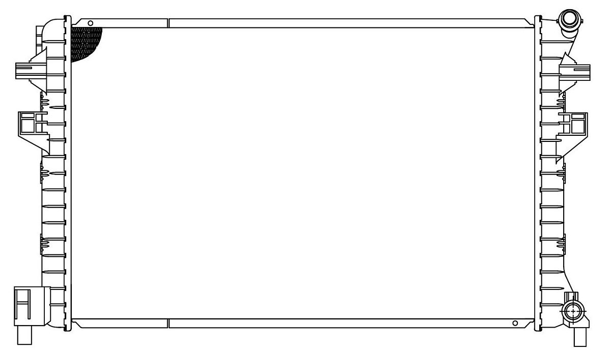 Радиатор охлаждения для автомобилей Octavia A7 (13-)/Tiguan (16-) (жидк. интеркулер) (сердцевина 16мм)