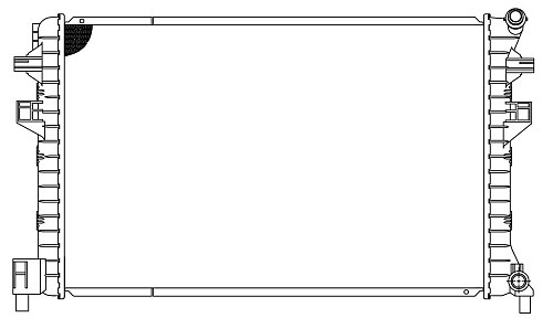 Радиатор охлаждения для автомобилей Octavia A7 (13-)/Tiguan (16-) (жидк. интеркулер) (сердцевина 16мм)