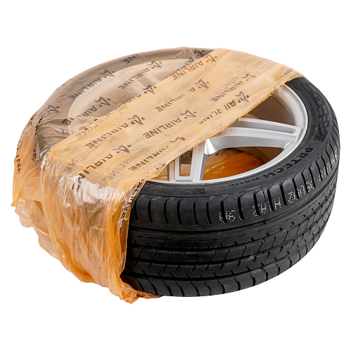 Пакеты для колес R12-17, 20 шт в рулоне, 100х100 см, 18 мкм, оранж.