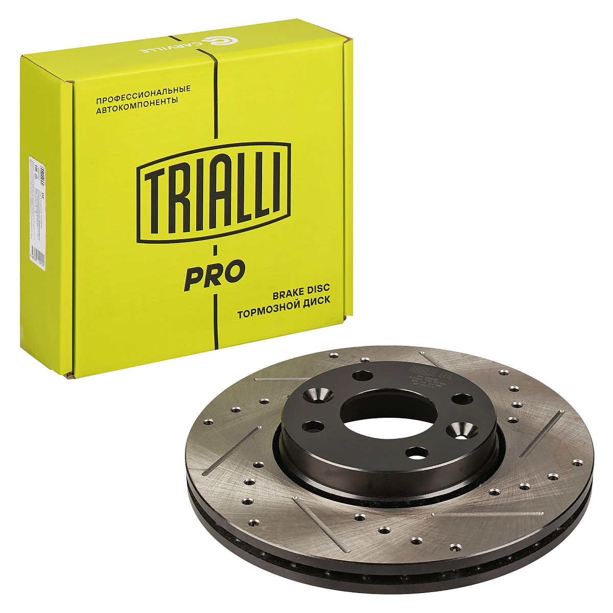 Диски тормозные для автомобилей Лада Vesta (15-) / Largus (12-) / Лада Vesta (GFL35) (25-) с ABS передний d=260 PRO (перфорированный, слотированный, окрашенный)