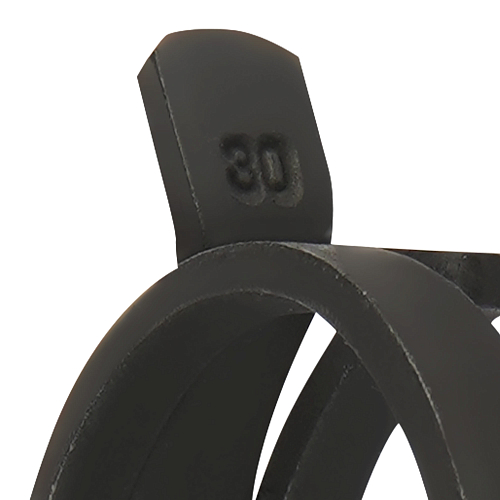 Хомут пружинный 30 (28-32,5/12мм), мин.29мм, самозажимной, хром-цинк(dacromet),черный