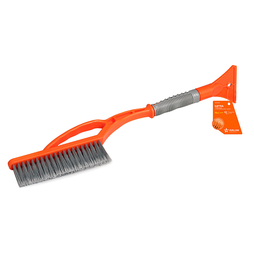 Щетка от снега и льда с распушённой щетиной + скребок (54 см)