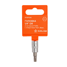 Головка 1/4"DR со вставкой TORX с отверстием TX27, L=37мм