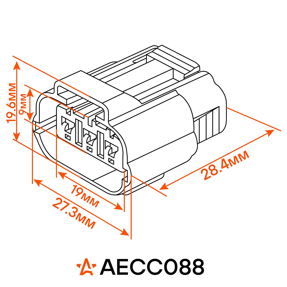Разъём 3 pin с проводами для катушки зажигания Hyundai, KIA, Mazda, Honda, Nissan