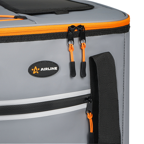 Сумка-холодильник (термосумка)"Пикник", 56л, 41*34*41см, водонепр.,серая