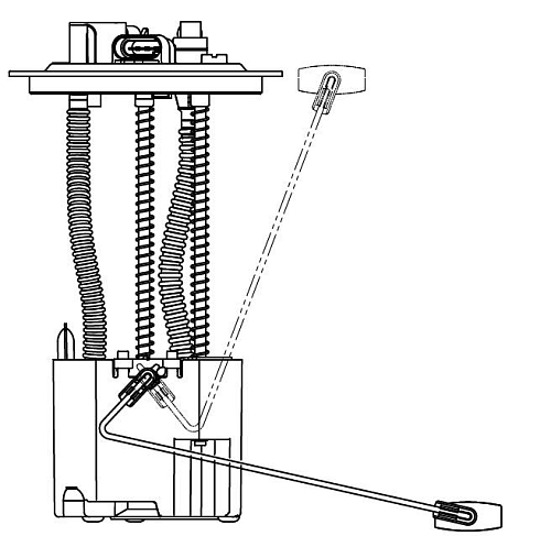 Модуль топливозаборника для автомобилей ГАЗ ГАЗель Next с дв. Cummins 2.8D ЕВРО-4 (без подогрев.)