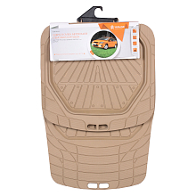 Ковры в салон с выс. бортиком, ПВХ, универсальные, бежевые, компл. 4 шт.