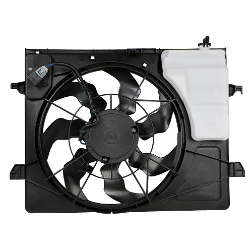 Электровентилятор охлаждения для автомобилей KIA Cerato II (09-) (с кожухом и резистором)