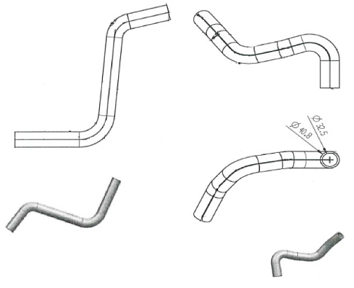 Патрубки охл. для а/м Chevrolet Lacetti (04-) 1.4i/1.6i/1.8i (EPDM, кмпл., 2шт.)