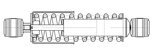 Амортизатор кабины для автомобилей КАМАЗ 5490 / Mercedes Axor (04-) (254 / 332 14х50 14х50 О/О)