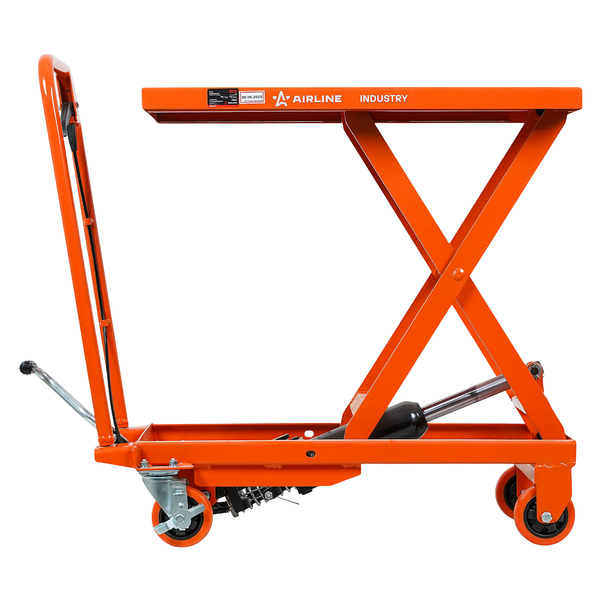 Стол подъемный гидравлический г/п 300кг 240-720мм передвижной, платформа 700x450мм