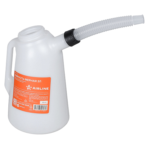 Емкость (лейка) мерная 2л пластиковая для масла и технических жидкостей