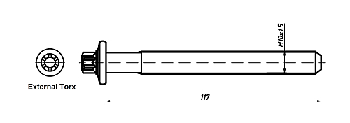 Болты ГБЦ для а/м Лада Largus (12-)/Renault Duster (10-)Nissan Almera G15 (12-) 1.4/1.6i [K4M; K4J] (10 шт.)