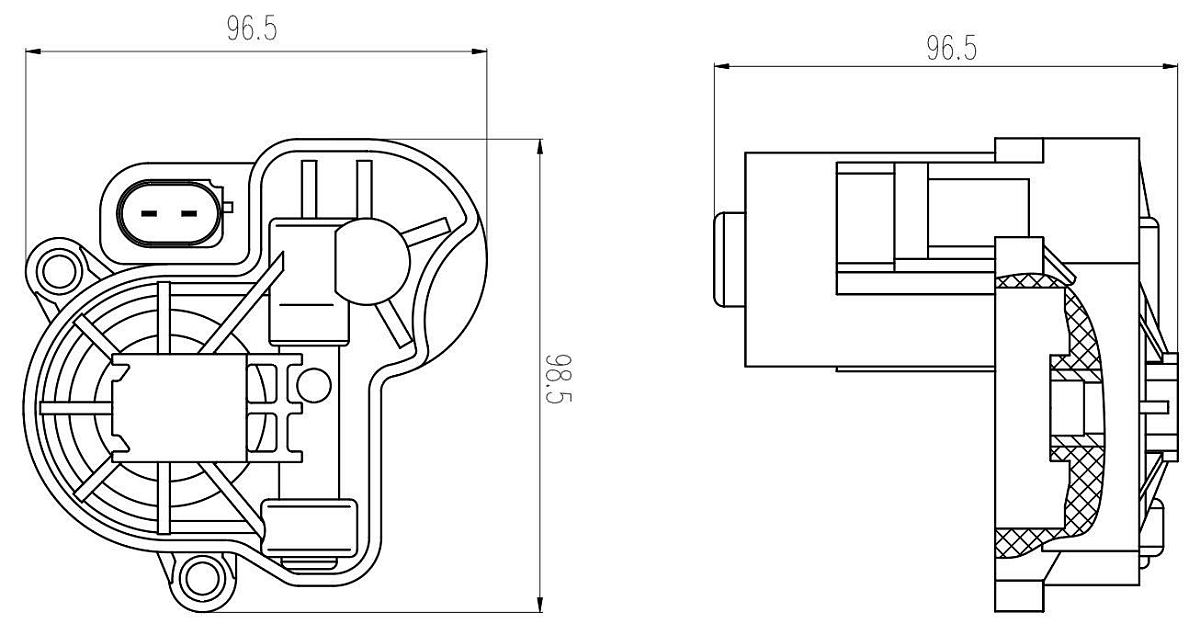Электродвигатель стояночного тормоза для автомобилей Skoda Karoq (17-) / VW Golf VII (12-) левый