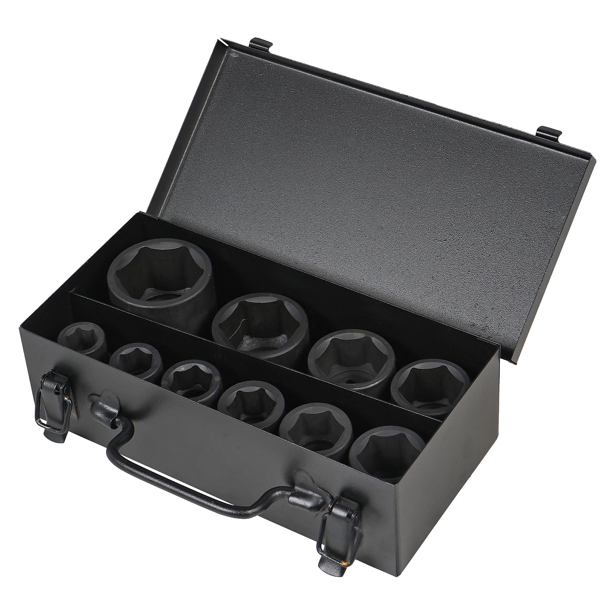 Набор головок ударных 3/4"DR L=56мм, 10пр. (17-46мм) мет. кейс.