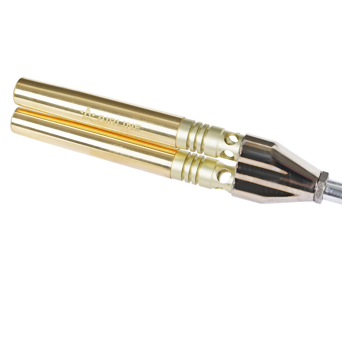 Горелка газовая на цанговый баллон, ручн.поджиг, 2 сопла D12*102 мм, металл