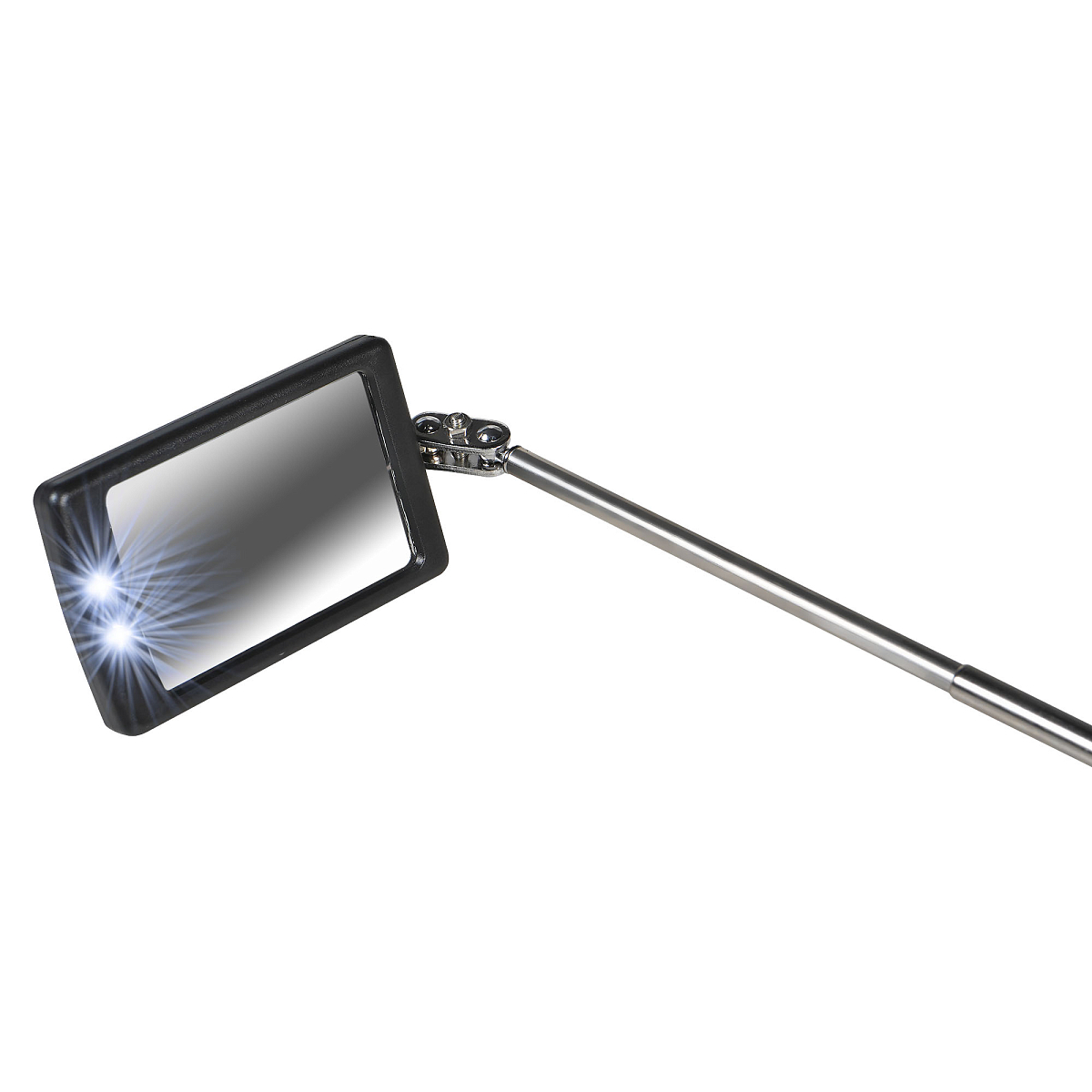 Зеркало инспекционное телескопическое с подсветкой L=285-875мм, 50х80мм