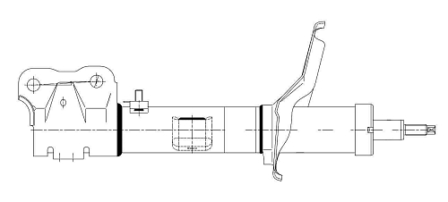 Амортизатор для автомобилей Mitsubishi Outlander XL (05-) (стойка) передний правый (ход штока 181)