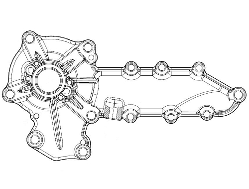 Насос водяной для спецтехники Kubota, Bobcat 2.4d [V2403]
