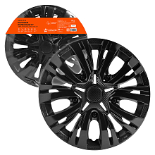Колпаки колесные 13" "Лион", черный глянец, карбон, компл. 2 шт.
