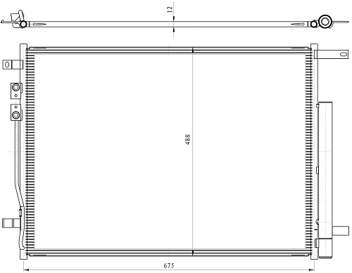 Радиатор кондиционера для автомобилей Changan UNI-K (20-) 2.0T