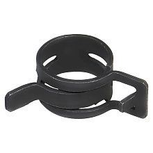 Хомут пружинный 20 (18,4-21,6/12мм), мин.19,3мм, самозажимной, хром-цинк(dacromet),черный