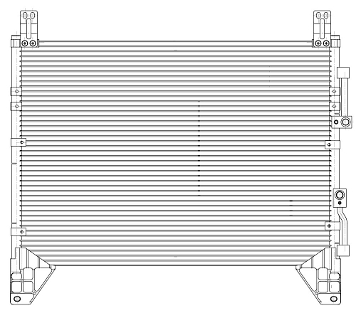 Радиатор кондиционера для автомобилей Rexton II (06-) 2.0D/2.7D