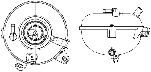 Бачок расширительный охлаждающей жидкости для а/м Skoda Octavia A7 (13-)/Yeti (09-)/VW Tiguan (16-)