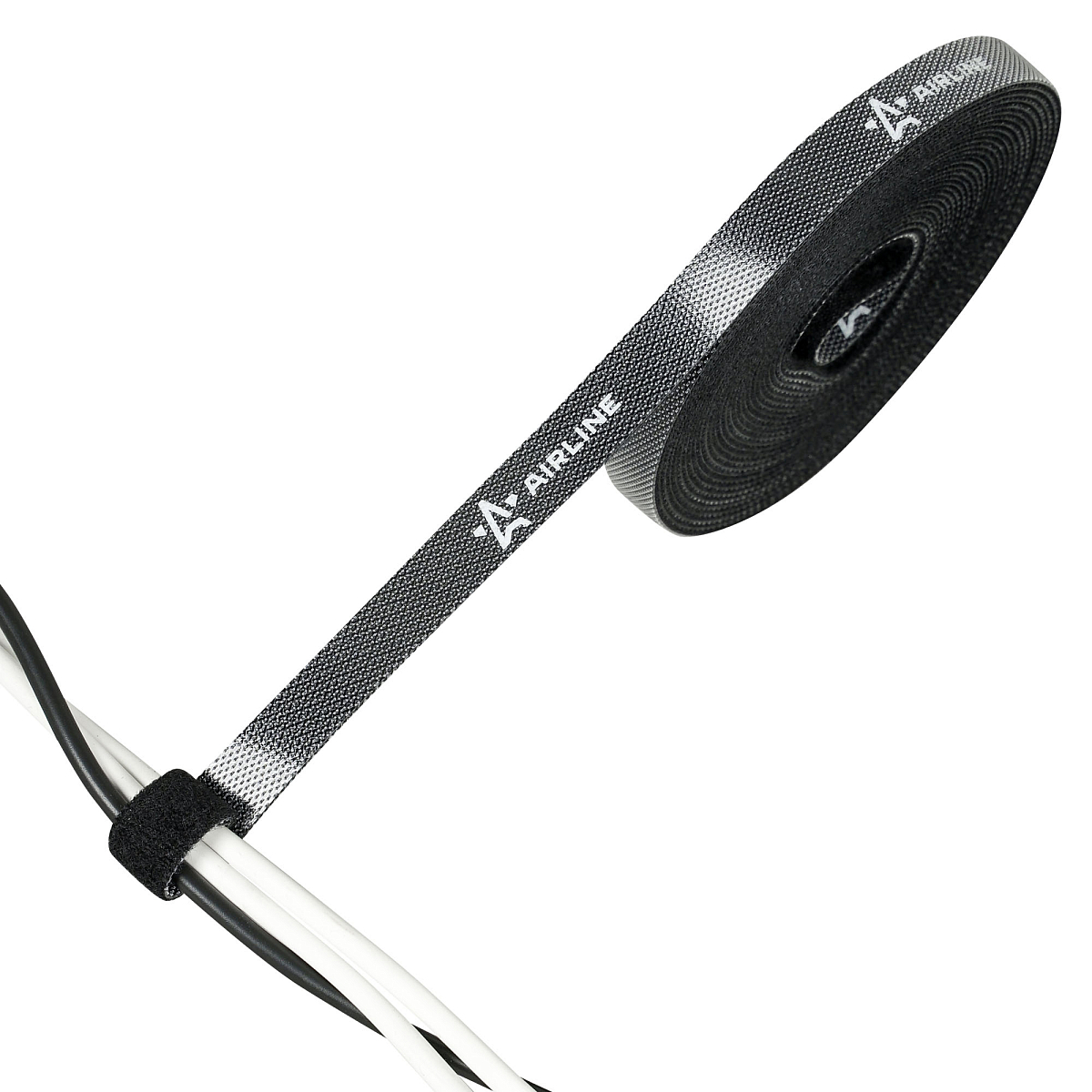 Лента-липучка для стяжки (жгутирования) кабелей 10мм*5м, черная