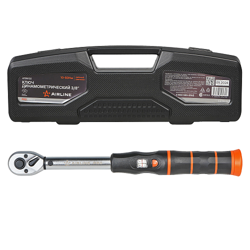Ключ динамометрический 3/8" 10-50Нм PRO, шкала в окошке, кейс