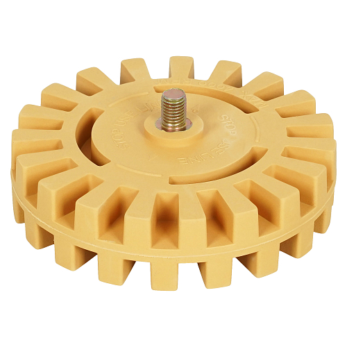 Диск зачистной для удаления скотча на шуруповерт, 100 мм, ребристый, с адаптером