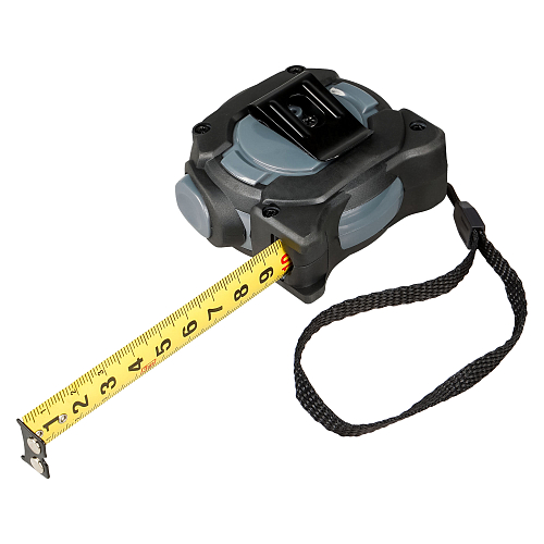 Рулетка в прорезиненном корпусе 3мх16мм PRO, автостоп, магнит. зацеп, нейлон. двуст. шкала