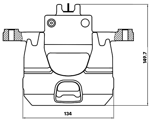 Суппорт тормозной для автомобилей Москвич 3/3e (22-)/JAC JS4 (20-) передний правый d=54мм