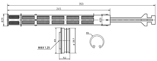 Осушитель кондиционера для автомобилей Vito/Viano (W639) (03-)/VW Passat (B6) (05-)