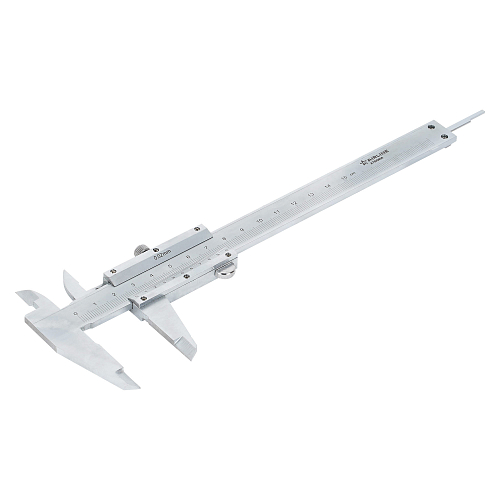 Штангенциркуль нониусный 150мм, шаг 0.02мм, стальной, глубиномер, кейс