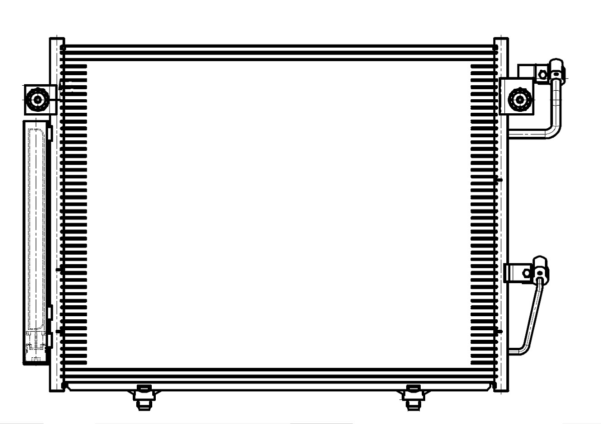 Радиатор кондиционера для автомобилей Pajero IV (06-)