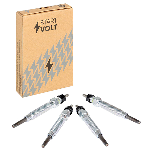 Комплект свечей накаливания (4шт) для автомобилей Hyundai Porter H-1 (96-)/H-100 (93-) 4D56 2.5D (97мм)