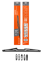 Щетка стеклоочистителя 250 мм (10") задняя каркасная, 5 адаптеров