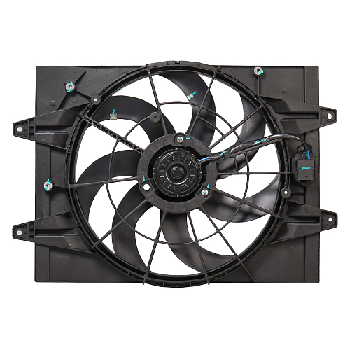 Электровентилятор охлаждения для автомобилей Chery Tiggo 4 Pro (19-)/Tiggo 7 Pro (20-)/Exeed LX (19-)/TXL (19-) 1.5T/1.6T (с кожухом)